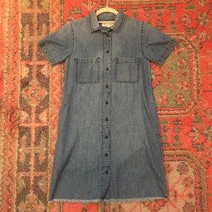 XXS Madewell Shirtdress Dress Button Up Denim